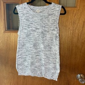 J. Crew Factory Space Dye Sweater Tank Top Size Small Gray